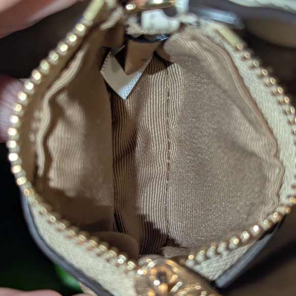 Coach Mini Nolita Bag Keychain NWOT beige/white - Picture 5 of 15